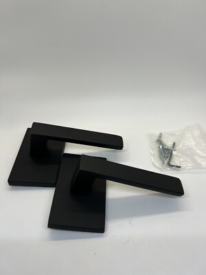 Emtek C5112DTUS19 Dumont Passage Door Lever Set with Modern Rectangular Rose