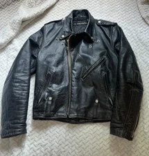 VTG AMF Harley Davidson Men’s Leather Motorcycle Jacket See Measurements Sizing