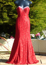 PROM FROCKS Lace Maxi Dress Size 10 UK Evening Wedding Cocktail Cruise PROM Ball