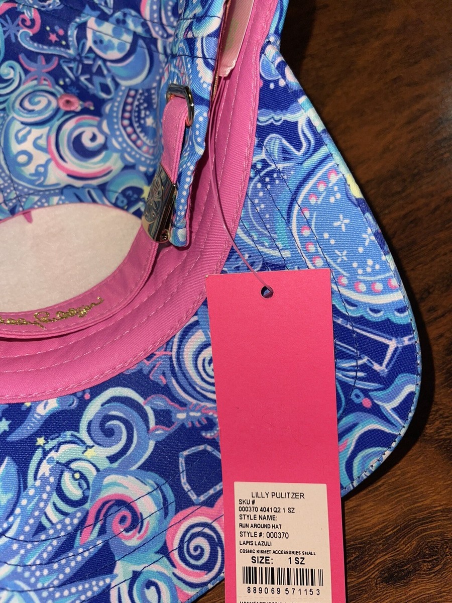 Lilly Pulitzer Lapis Lazuli COSMIC KISMET RUN AROUND HAT  display picture 3