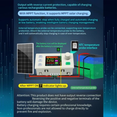 Intelligent Charging Systems 120W MPPT Technology Adjustable Output Parameters