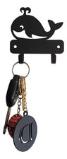 Whale Mini Key Rack with 2 hooks 3.5 inch -Made in USA
