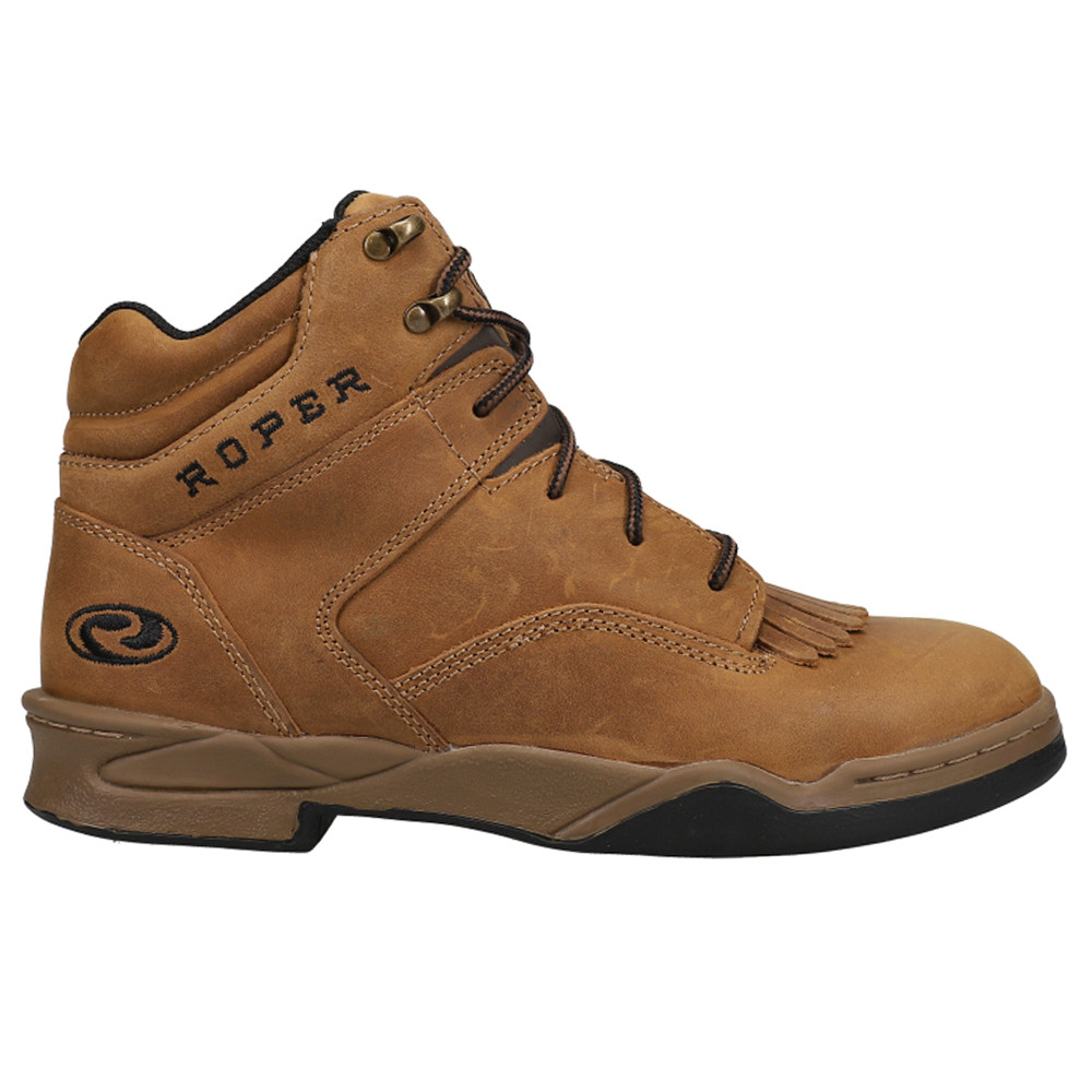 Roper Horseshoe Kiltie 5 Inch NonMarking Steel Toe Work  Mens Brown Work Safety