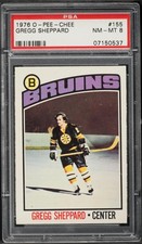 1976 O-Pee-Chee Hockey Gregg Sheppard #155 PSA 8 