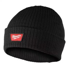 Milwaukee Mens Beanie Black Rib Knit Cuffed Beanie - M750B