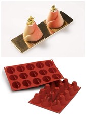 Silikomart SF094 Cone Savarin Volcano Professional Silicone Mould /15 Cavities