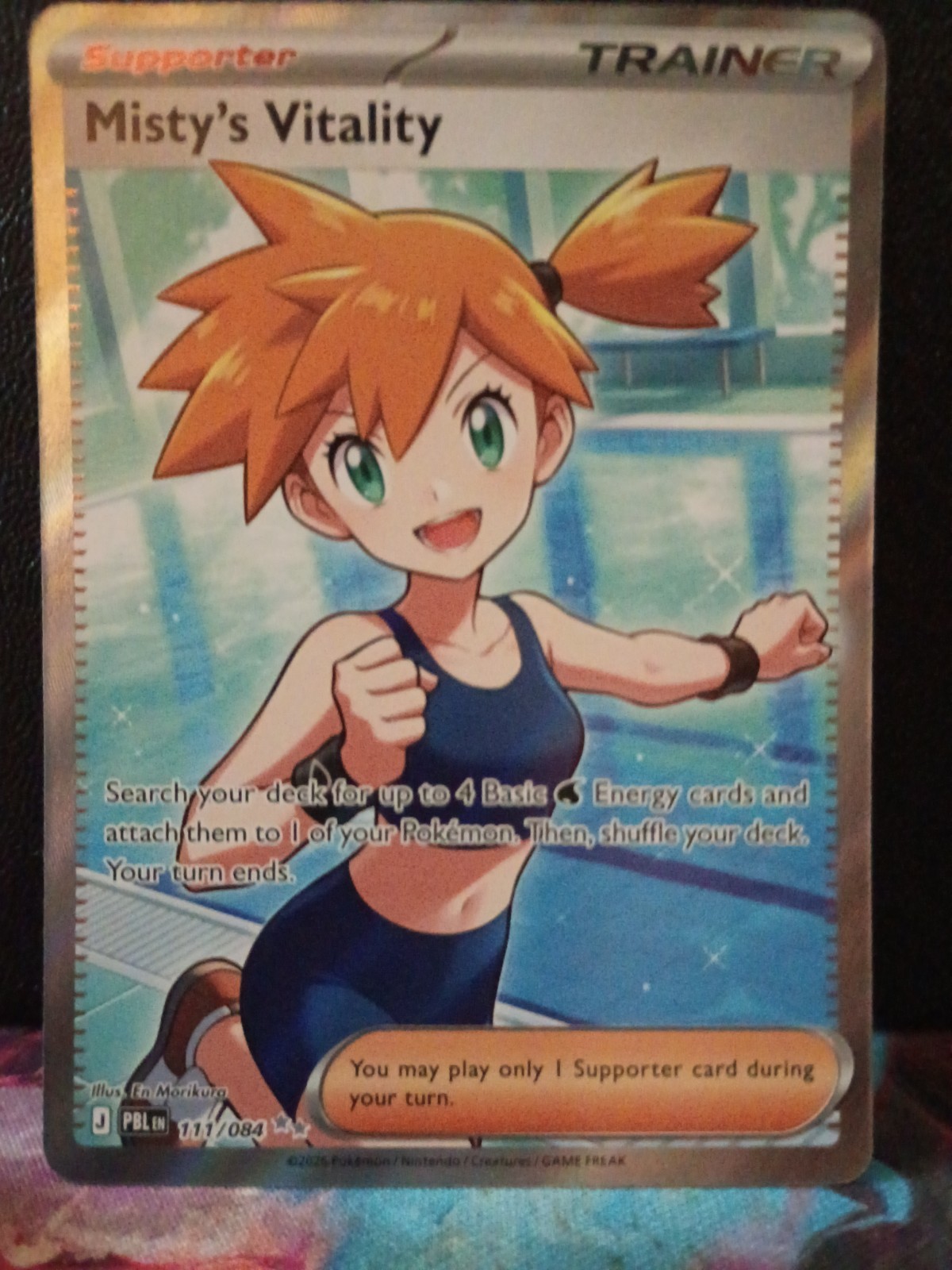 🩷✨️ Misty's Vitality 111/084 Pokemon TCG Pitch Black Full Art Holo