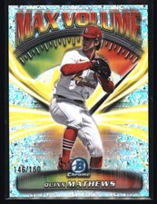 2025 Bowman Chrome #MV-10 Quinn Mathews Max Volume Mini-Diamond #/150