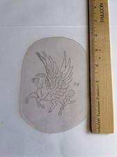 Vintage Acetate Tattoo Stencil 60's-70's Pegasus 5.5"