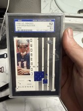 Upper Deck 2000 UD Graded Drew Bledsoe Jersey G-DB SGC 92 New England Patriots