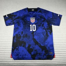 Nike USA Soccer Away Jersey 2022 World Cup Pulisic 10 USMNT Blue Tie Dye Mens XL