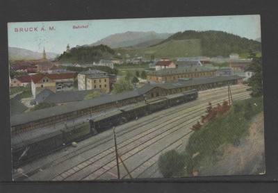 0927 Ansichtskarte STEIERMARK BRUCK/MUR Bahnhof