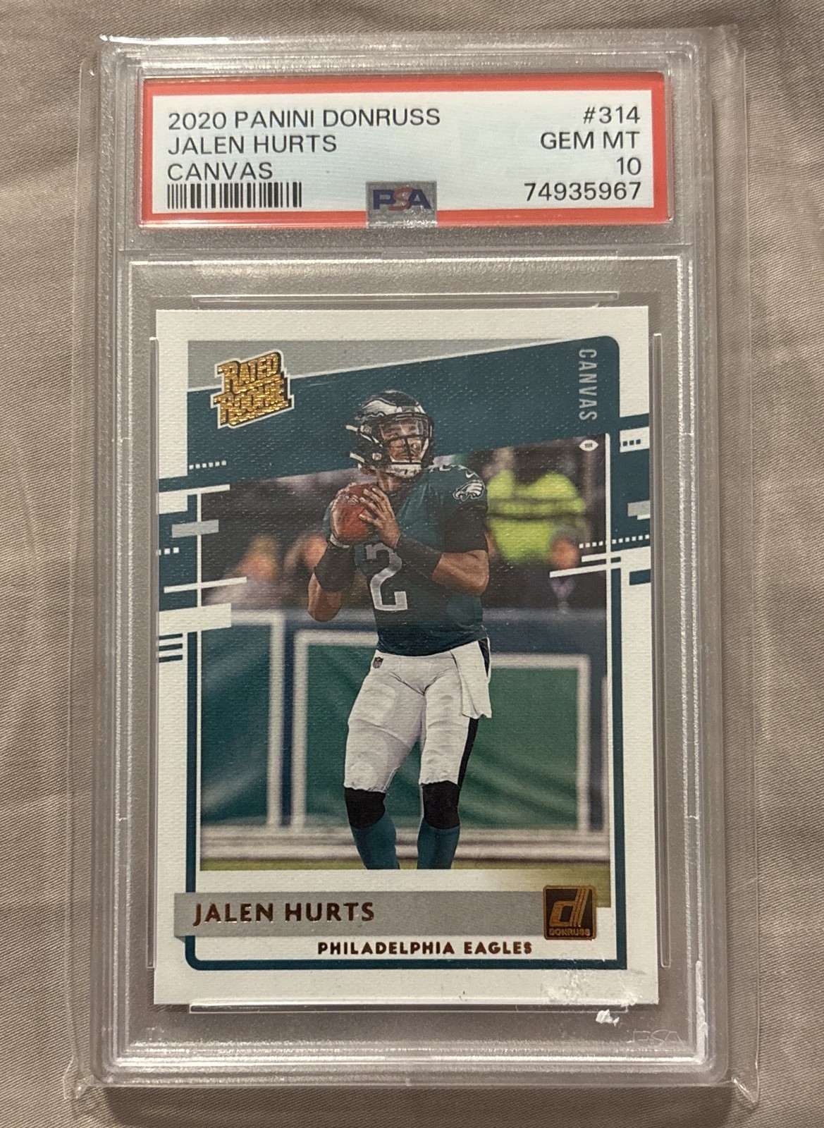 Jalen Hurts Panini Donruss #314 Canvas