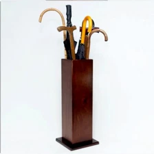 Solid Wood Umbrella Stand Holder – Elegant Indoor Cane & Walking Stick Organizer