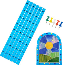 Stained Glass Layout Block System - 6 Pcs Heat Resistant Silicone, 12 Inch