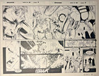 Brigade Issue #13 Original Comic Art Pg. 8&9 Double Page Splash R. Horie Signed — photo 2
