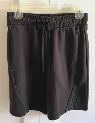 NWT PUMA Men's Athletic Gym Shorts 9'' Inseam Black Cotton Blend Fleece