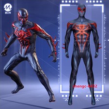 Spider-Man 2099 V2 Bodysuit Jumpsuit Mask Cosplay Costume Halloween