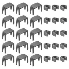  3 Zipper Slider Retainers Kit 20Pcs Bottom Stops  40Pcs Top Stops Black