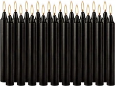 Unscented Black Spell Chime Candle-4 Inch 20Pack-4inch taper candle, 