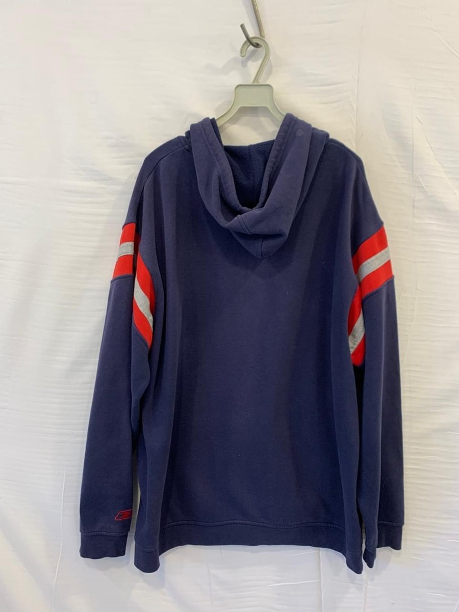 Reebok NFL New England Patriots Full Zip Hoodie XL Fleece Navy