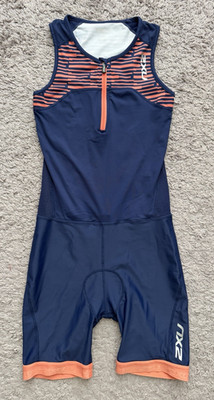2XU Active Youth Trisuit Triathlon Suit Size XL Navy Blue Kids Junior