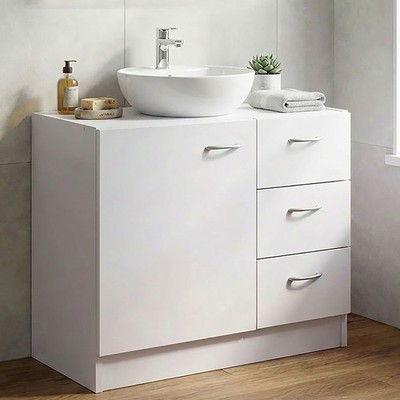 Waschbeckenunterschrank Weiß Waschbeckenschrank Unterschrank Badezimmer neu