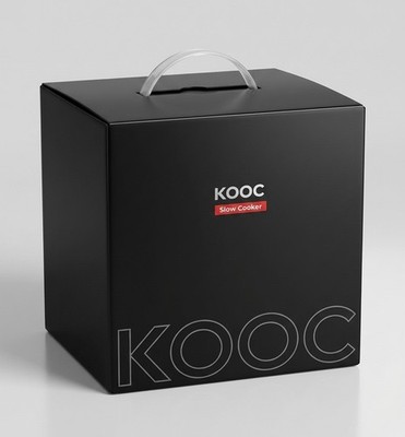 Slow Cooker 2 Quart KOOC Mini Black Removable Ceramic Pot Glass Lid Liners New