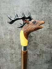 Beautiful Wooden walking stick hand carved Animal wooden walking cane