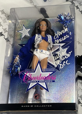 #ad #ad Dallas Cowboys Autograph Cheerleader Barbie Trisha Trevino 2007 Pink Label W PIC $200.00