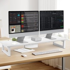 Ultra large dual monitor stand 91x26cm desktop bracket dual screen stand