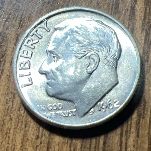1962-D Unc Roosevelt Dime. Actual Coin Checkout All My Line Of Dimes