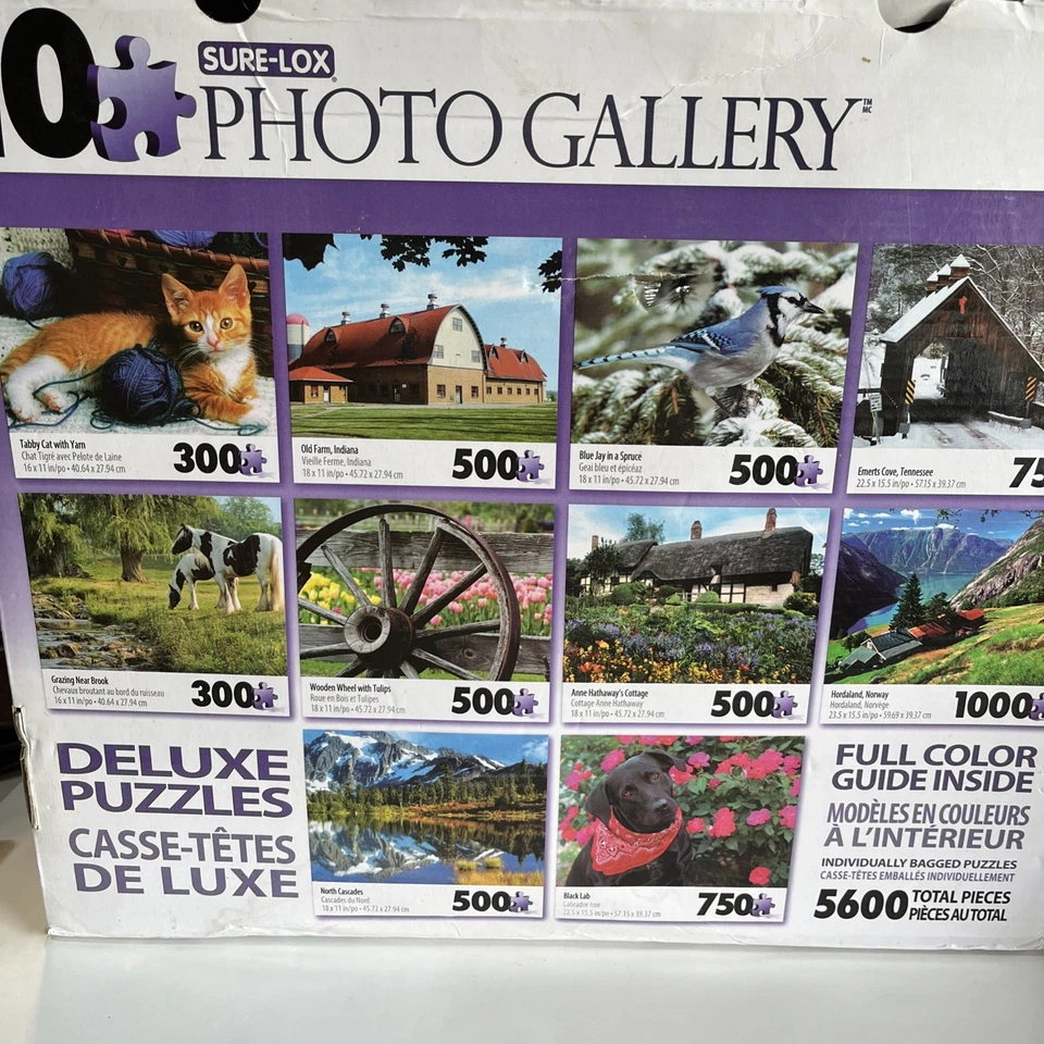 9 Photo Gallery Jigsaw Puzzles 300-1000 Pieces Sealed Individually Bagged . - Image 2 of 3