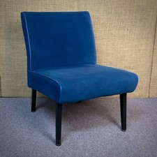 Attractive Vintage Cintique Royal Blue Upholstered Easy Chair