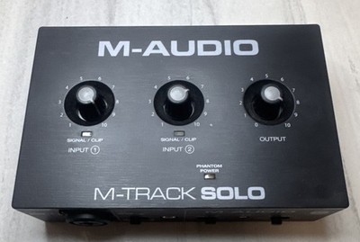 M-Audio M-Track Solo USB Audio Interface Phantom Power, Direct Monitor