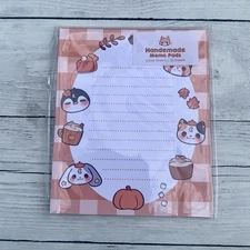 Autumn Animal Themed Memo Pad 