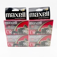 4 NEW Sealed Maxell UR 90 Minutes Normal Bias UR Blank Audio Cassette Tapes
