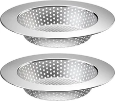 2PCS Kitchen Sink Drain Silver 