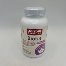 Biotin, 5,000 mcg, 100 Veggie Capsules NEW Sealed Exp 9/28 Worn Bottle
