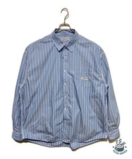 CAHLUMN Magazine Pocket Chain Stitch Shirt Size: XXL Blue Men 1001390900004