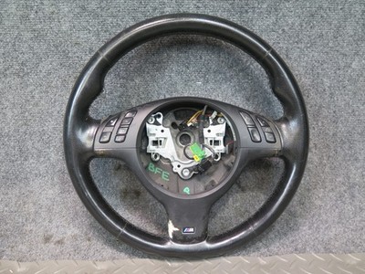 02-03 BMW E39 540ia M-SPORT LEATHER MULTIFUNCTION STEERING BLACK 2282025 OEM