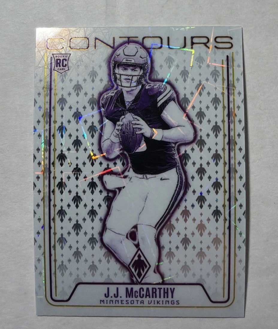 2024 Panini Phoenix - Contours J.J. McCarthy #CON-JMY Lazer (RC)