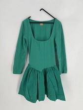 Free People Free-Est Onda Long Sleeve Mini Dress In Malachite Green Sz Small