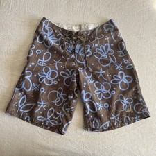 Vintage Stussy SS04 Logo Splash Board Shorts Size 30 Surf Monogram RARE