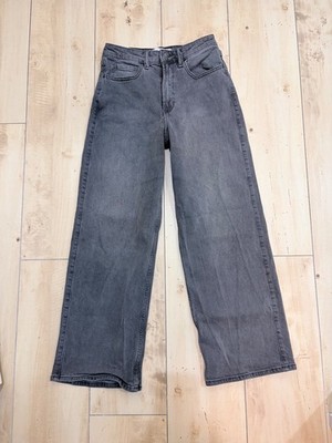 Hollister Women s Curvy Ultra High-Rise Baggy Jeans Gray W26 Short
