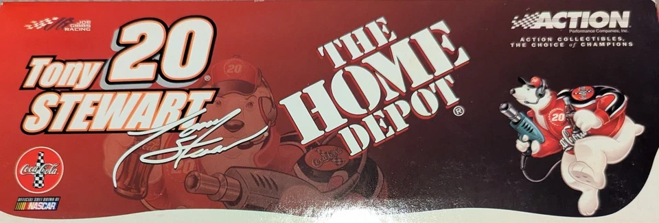 Coche de colección NASCAR Tony Stewart #20 Home Depot/Coca-Cola Polar Bear Foto 4 de 4