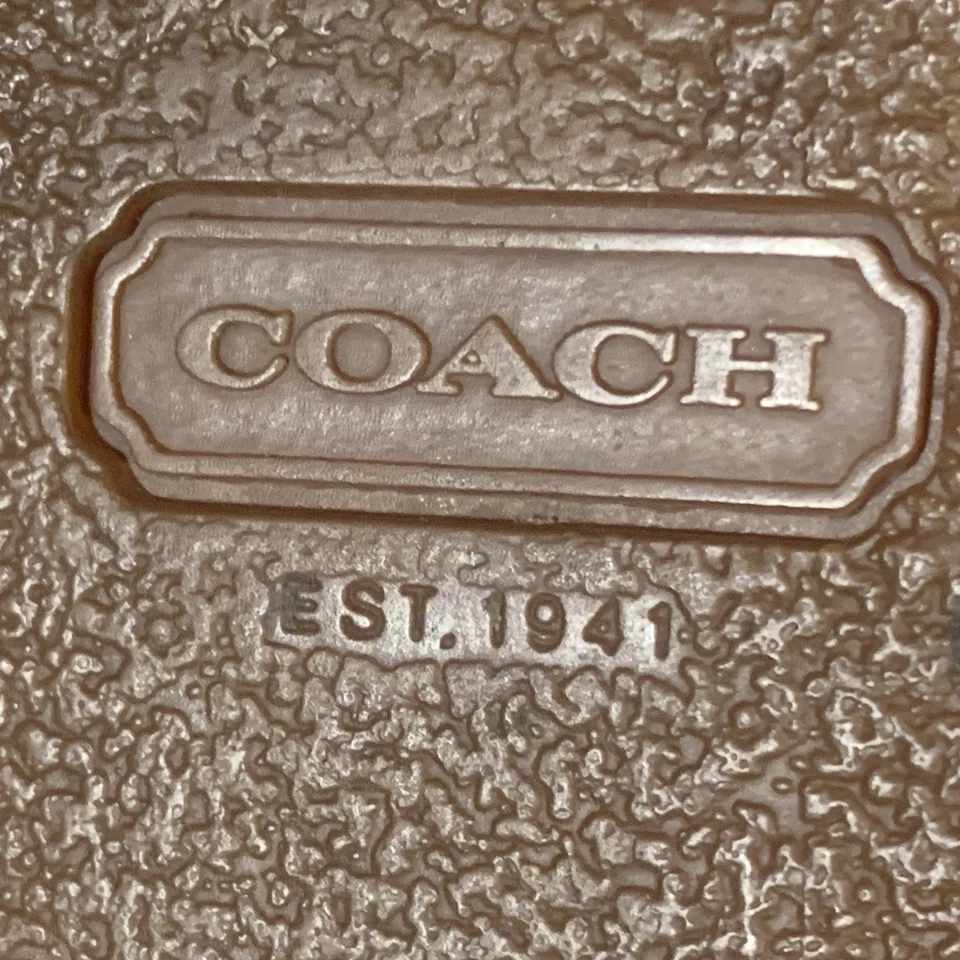 Zapatillas deportivas COACH Buzzy PW A1396 rosa de lona a cuadros talla 8 B para mujer Foto 2 de 4