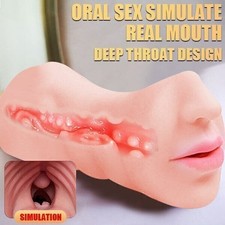 Masturbador Masculino-Realista-Boca-Coño-Mamada-Stroker-Sexo-Herramientas-para-Hombres-Adulto