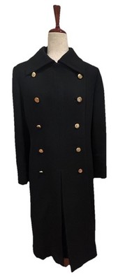 VINTAGE MISS BERGDORF GOODMAN  1960's A GOLET ORIGINAL BLACK WOOL COAT Women s M
