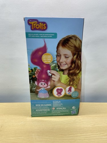 Trolls Hair In The Air Poppy Dreamworks 18" Talks Hair Lights Up Plays Music - Picture 3 of 4
